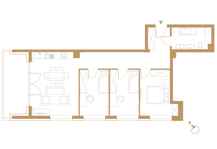 3 Apartament na sprzedaż, ul. Jeziorna 18, Ełk